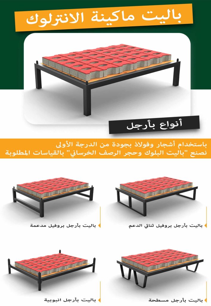 باليت آلة باركيه (انترلوك) – حجر رصف