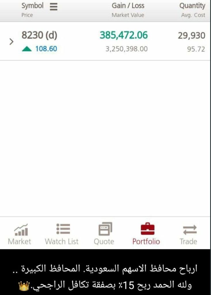 إدارة محافظ الأسهم السعودية باعلي ربح