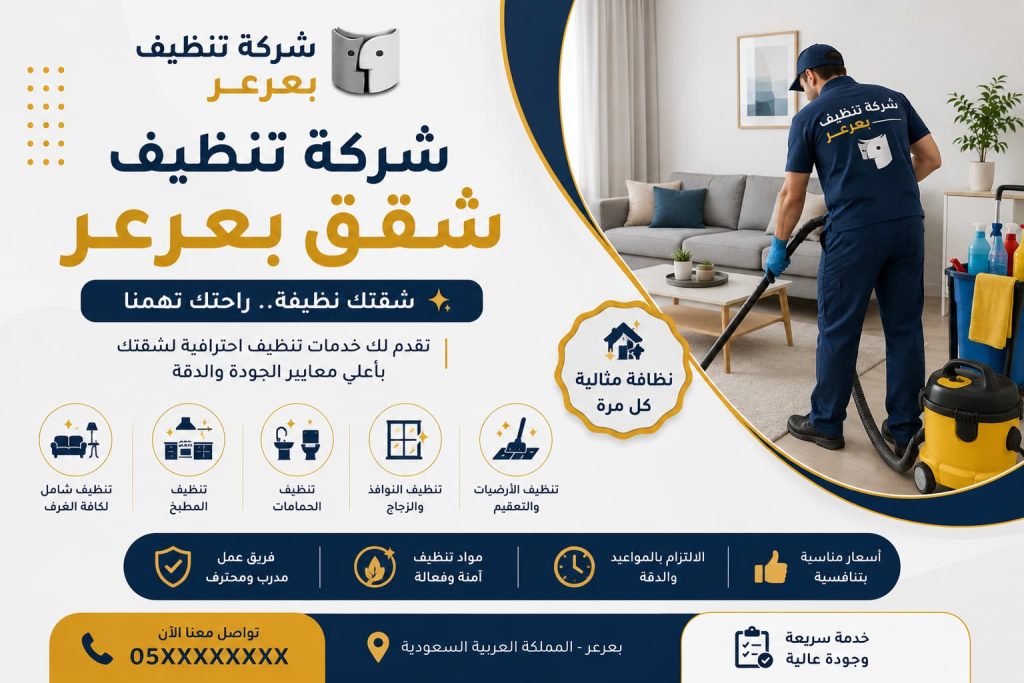 شركة تنظيف شقق بعرعر