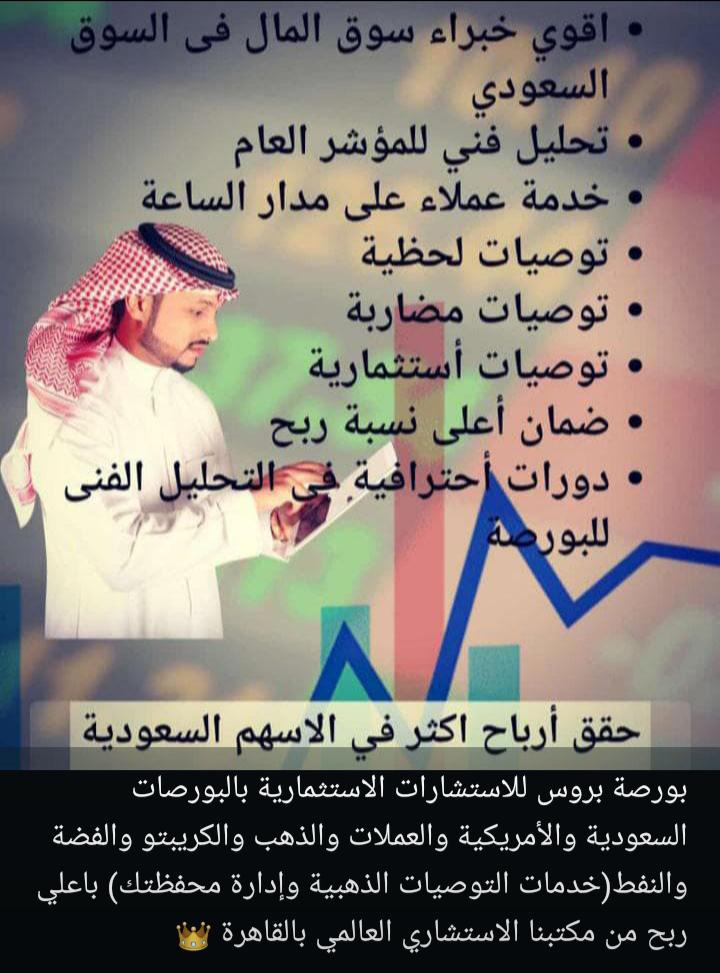 توصيات ذهبية وإدارة محافظ الأسهم الأمريكية والسعودية والذهب باعلي ربح من مكتبنا بورصة بروس