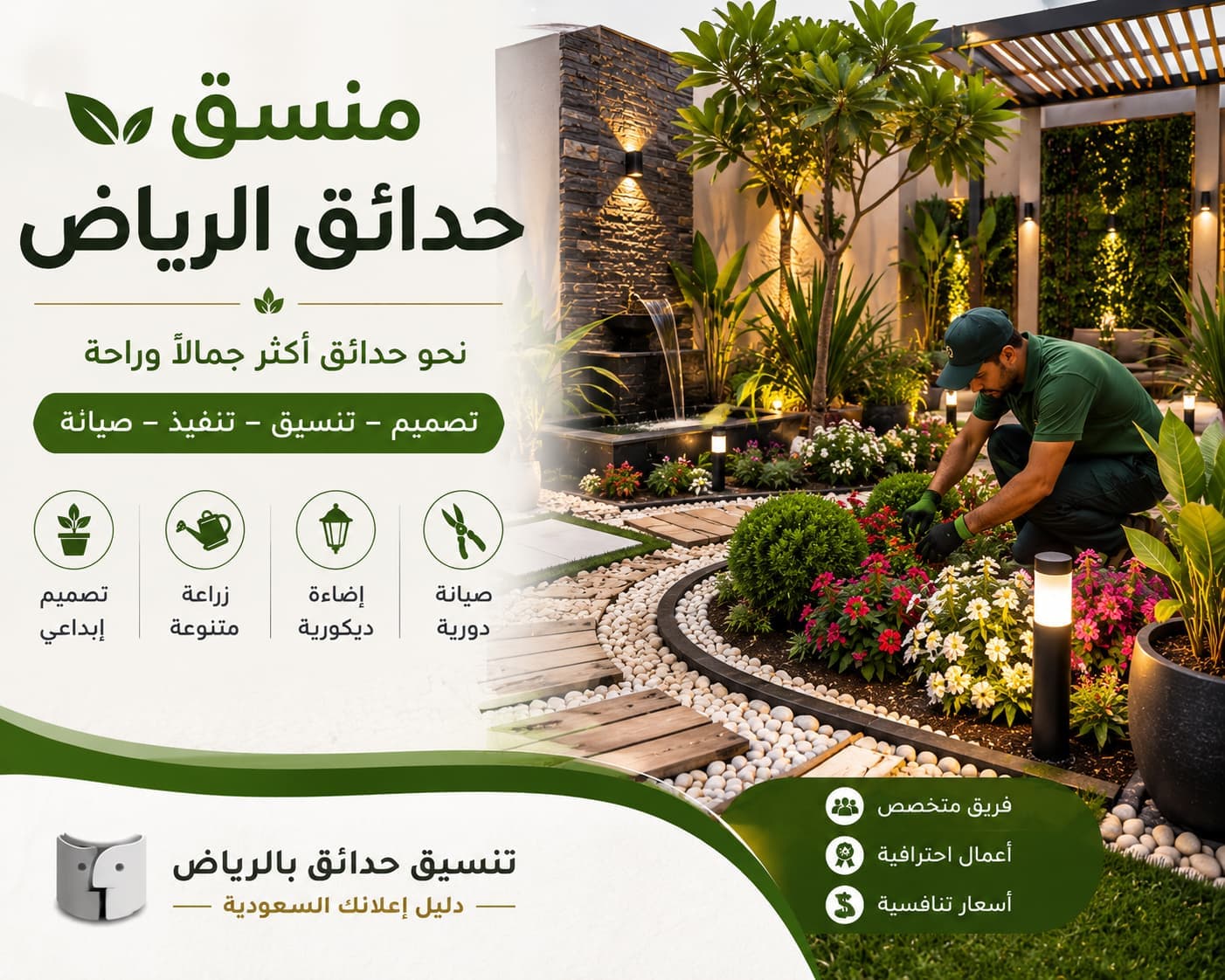معلومات إضافية عن منسق حدائق بالرياض