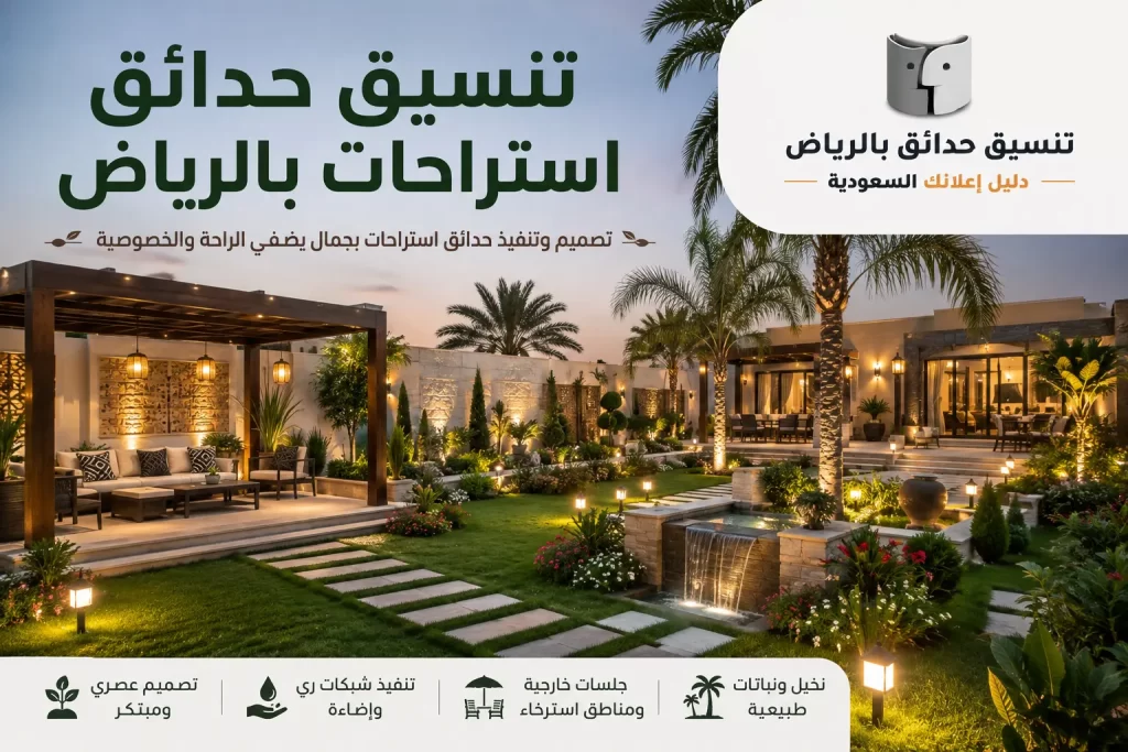 تنسيق حدائق استراحات بالرياض