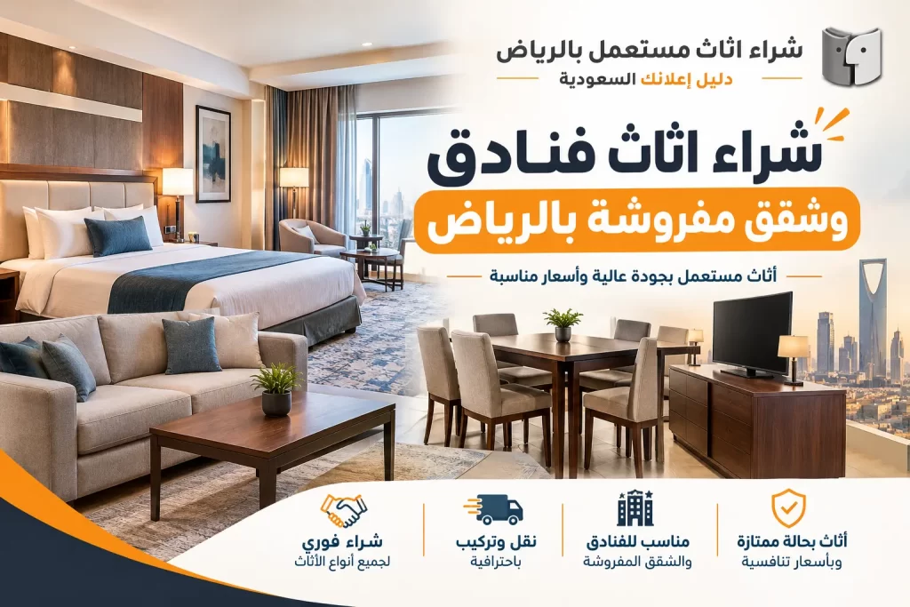 شراء اثاث فنادق وشقق مفروشة بالرياض